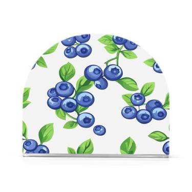Imagem de xigua Porta-guardanapos de acrílico, porta-guardanapos de mirtilos frescos para mesas cozinha restaurante decoração de casa, suporte decorativo moderno para guardanapos de coquetel de papel de jantar