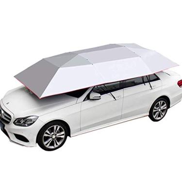 Imagem de LMJYU Cobertura de barraca de carro dobrável semiautomática universal para quatro estações, guarda-sol para carro, barraca, guarda-sol, com chuva de neve e água anti-UV, granizo