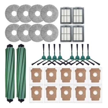 Imagem de Compatível com iRobot Roomba Plus 405 Combo / 505 Combo - Escovas principais e laterais + panos de limpeza + filtros + sacos de pó - Acessórios para robô(Dark Khaki)