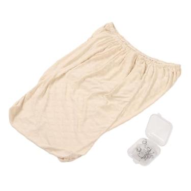 Imagem de Capa de poltrona inclinada Ainoli padrão losango universal engrossar macio respirável estiramento capa lateral para cozinha bege