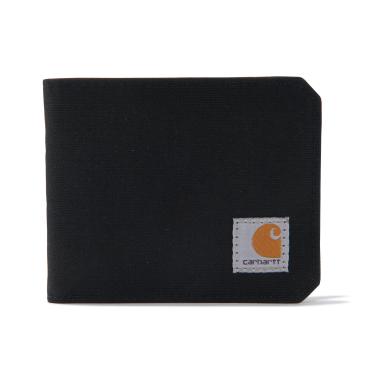 Imagem de Carhartt Pacote de presente masculino A0005780 com cinto e carteira, Pato de nylon (preto), One Size, Carteira dobrável e passe, carteiras duráveis, disponíveis em estilos de couro e lona