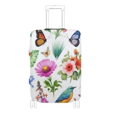 Imagem de Joisal Capas de bagagem para protetor de mala de primavera, capa de terno de proteção de flores de primavera, acessórios de viagem para mulheres, P, serve para capa de 45 a 50 cm, Flores da primavera
