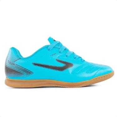 Imagem de Chuteira Futsal Infantil Topper Cup VII Azul/Preto - 33