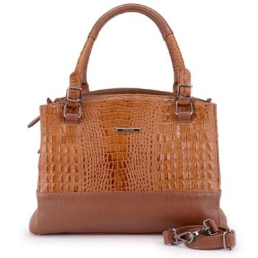 Imagem de Bolsa Feminina Mão Média Transversal Couro Sifra (MARROM)