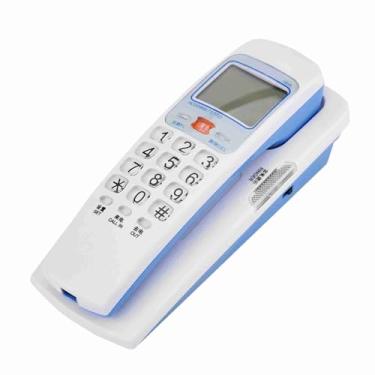 Imagem de Estink Telefone de Mesa Com Identificador de Chamadas FSK/DTMF, Memória para 30 Números, Controle de Volume, Proteção contra Raios/Interferências, para Home Office (WHITE)