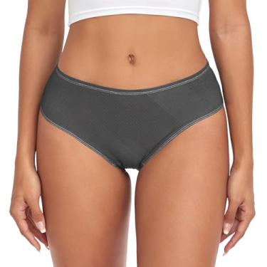 Imagem de Joitme Roupa íntima feminina, roupa íntima engraçada, calcinha sexy feminina de cintura baixa, Forma moderna geométrica preta, G