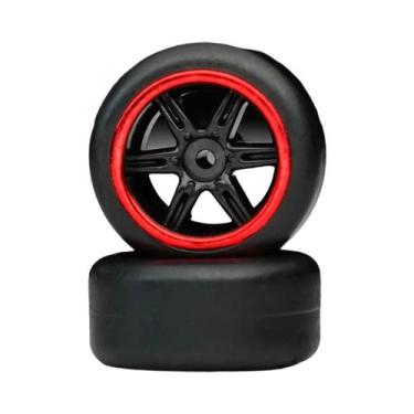 Imagem de Rodas Pretas E Vermelhas Em Escala 1:64 Modelo De Carro Diecast Com Pn