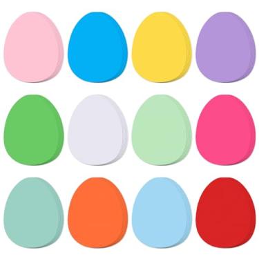 Imagem de MixTeach 180 Peças De Recortes Ovos Páscoa, 4 Polegadas, Papel Em Formato Ovo, Cores Sortidas, Para Decoração Sala Aula A Primavera, Festa Quadro Avisos, Projetos Artesanato Escolar