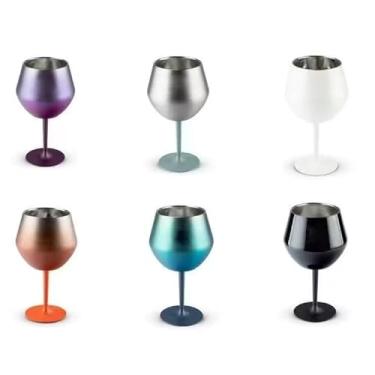 Imagem de 420ML Taça Copo Térmico De Aço Inoxidável 2 Em 1 Para Gin Vinho Drink Bebidas- Aço Inoxidável para Gin, Vinho, Drink e Bebidas Quentes/Frias(1pc Aleatório)