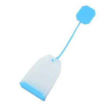 Imagem de Infusor de chá de silicone – Coador de chá de folhas soltas reutilizável de grau alimentício (6,5 x 4,2 cm) com etiqueta para pendurar, pode ser lavado na lava-louças para casa/escritório/amantes de