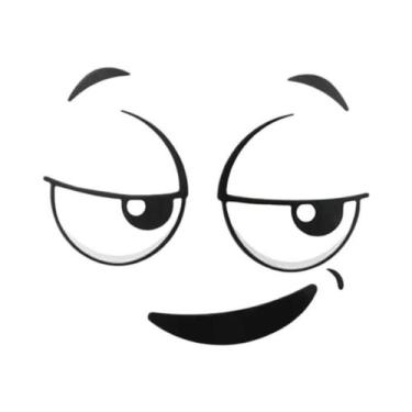 Imagem de Adesivos De Rosto De Desenho Animado À Prova d'Água Em Vinil Para Lixe