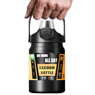 Imagem de Garrafa Térmica - Copo de Café Portátil com Alça,Garrafa de Água Inoxidável de Alta Capacidade Mantém Calor por 8h e Frio por 12h - para Leite e Bebidas, Caminhadas, Desportos, Ginásio e