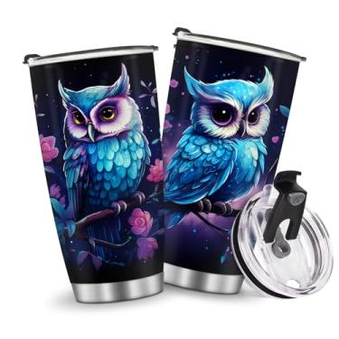 Imagem de Copos isolados Caneca Caneca Reirement Presentes de Natal para Homens Pai Avô Viagem Essenciais Acessórios Essenciais Deve Ter Alça Gelada Fria 590 g Estilo Coruja