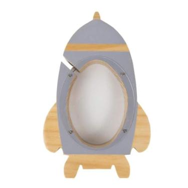 Imagem de Cofrinho cofrinho poupança de acrílico foguete oco cofrinho exclusivo para adultos e crianças lojas dinheiro e moedas crianças caixas de dinheiro decoração de casa