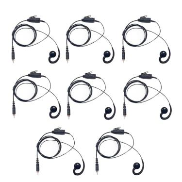 Imagem de WODASEN 8 peças de fone de ouvido CLP1010e CLP1080e com microfone PTT em forma de G 1010e 1080e fone de ouvido para Motorola CLP1040e CLP1083e CLP446e CLPe446 CLPe Plus Walkie Talkie (8 unidades)