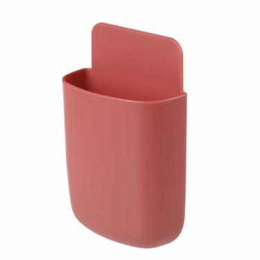 Imagem de ZJchao Caixa de Armazenamento Com Controle Remoto, Elegante, Montagem na Parede, Suporte de Telefone, Organizador Multifuncional para Sala de Estar, Quarto, Material Abs Durável (Vermelho)