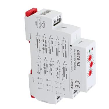 Imagem de Acouto Relé de Tempo Multifuncional Com Indicador LED e Botão para Cronometragem Fácil e Segura - Temporizador de Ciclo Portátil para Aplicações Domésticas e de Escritório