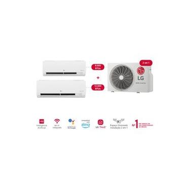 Imagem de Ar-Condicionado LG Dual Inverter Voice +AI Bi-Split Frio (Evaporadoras 9.000+12.000 BTU) 220V