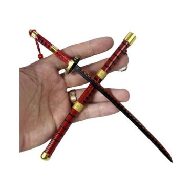 Imagem de Espada Katana Roronoa Zoro De Aço De Tamanho Real De 10 Polegadas, Esp