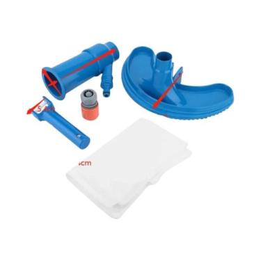 Imagem de Kit De Limpeza Para Piscina Com Escova De Rede Para Fundo E Filtro De 