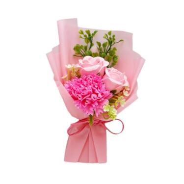 Imagem de Generic Buquê de sabonete decorativo, ornamento simulado, presente para mãe, sabonete floral, flores artificiais para aniversário, Dia dos Professores, Rosa