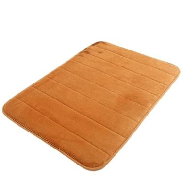 Imagem de Forro de Banheiro Antiderrapante e Absorvente Macio Secagem Rápida para Banheiro Lavabo 60x40cm(LISTRAS CAQUI,3)