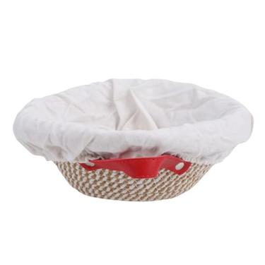 Imagem de MAVIS LAVEN Cesta de Prova para Pão Banneton, Cesta de Prova de Algodão Redonda de 9 Polegadas para Pão Sourdough Com Forro Removível e Tampa, para Assar e Fermentar Pão Caseiro (Alça Dupla Redonda)