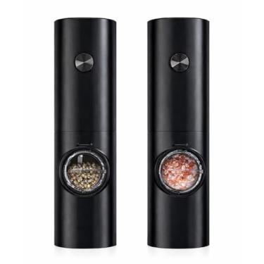 Imagem de Kit 2 Moedor Elétrico de Sal e Pimenta Premium Automático (Pacote com 2) com Luz LED e Recipiente 70 ml – Ideal para Cozinha e Churrasco