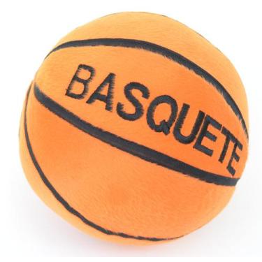 Imagem de Bola de basquete de pelúcia velboa 20 cm - ELZA LEMOS