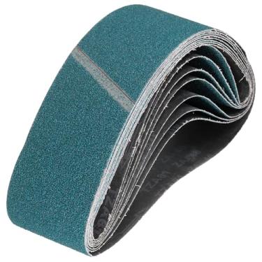 Imagem de HARFINGTON 4 correias de lixamento de 91 cm, 12 peças de lixa abrasiva de zircônia 40/60/80/120 para madeira, polimento de metal, afiador de facas