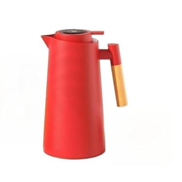 Imagem de Garrafa Térmica Com Termômetro Ideal Para Café Chás E Água(Vermelho)