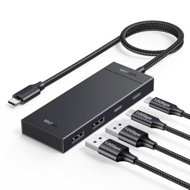 Imagem de UGREEN Hub USB C, Adaptador 4 em 1 com 2 USB-C 3.2 e 2 USB-A 3.2 de 10 Gbps, Divisor de 4 Portas, Compatível com MacBook Pro/Air, iPad Pro, iPhone 15/15 Pro Max, Surface, PC, Laptop e Muito Mais