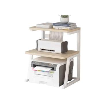 Imagem de KEG801302 Rack de armazenamento de impressora de escritório pequeno para escritório e casa multifuncional e organização, copiadora multicamadas, mesa de impressora (amarelo)