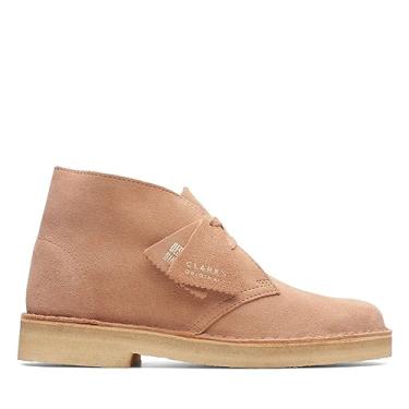 Imagem de Clarks Bota feminina Desert Chukka, Camurça bege quente, 10.5