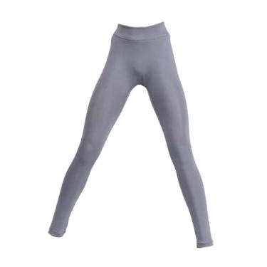 Imagem de predolo Calça legging em escala 1/6, meia-calça de corrida em miniatura, fantasia para boneca em miniatura para figuras femininas de 30 cm, Cinza