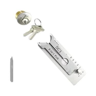 Imagem de Decodificador De Chaves SC1 SC4 2 Em 1 Ferramentas De Chaveiro Lishi D