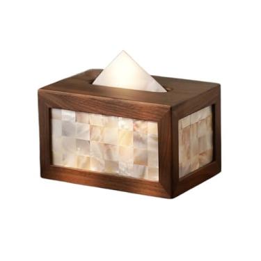 Imagem de Capa de caixa de lenços retrô para escritório doméstico retangular suporte de papel de seda capa porta-guardanapos estilo chinês dispensador de caixa de lenços para bancadas suporte de caixa de lenços