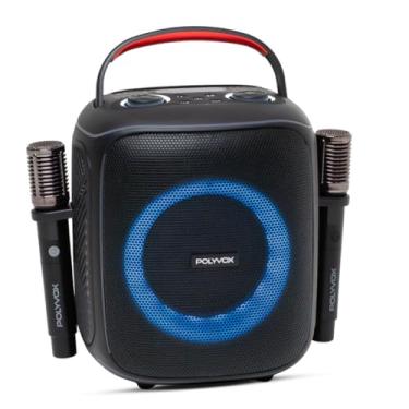 Imagem de Polyvox, Caixa de Som Karaokê Polyvox XK-1 – 160W RMS com microfones