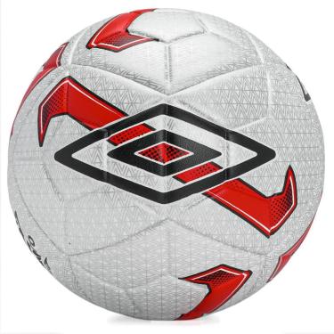 Imagem de Bola de Futebol Society Umbro Attack Branca Preta e Vermelha-Unissex