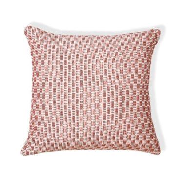 Imagem de Capa Almofada Xadrez Trançado Terracota Westwing, Terracota