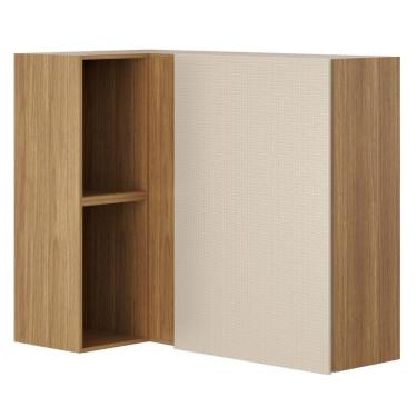 Imagem de Armário Aéreo Canto Reto Art Kits Paraná Cor:freijó Soft