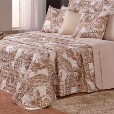 Imagem de Kit Cobre Leito Colcha Tunes King 3 Peças Estampado 180 Fios Malaga 100% Poliéster