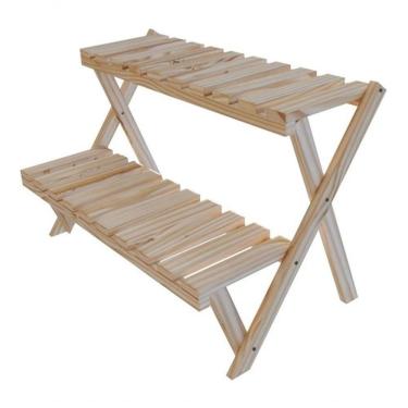 Imagem de Porta Livros Prateleiras Suspensa Dupla Pinus