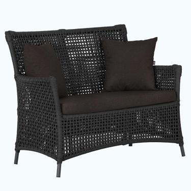 Imagem de Sofá Igapó 2 Lugares E Mesa Varanda Jardim Piscina área Preto