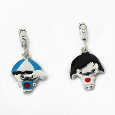 Imagem de Berloque Criança Esmaltada Colorido Prata 925 Menino