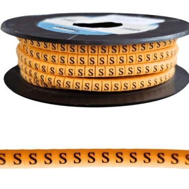 Imagem de Identificador Cabos Anilha 0,75 a 1,5mm Letra S 1000 Peças - Stark Ele