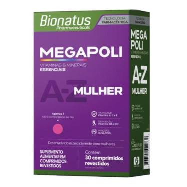 Imagem de MEGAPOLI A-Z MULHER 30CPR BIONATUS - Suplemento Completo para Mulheres