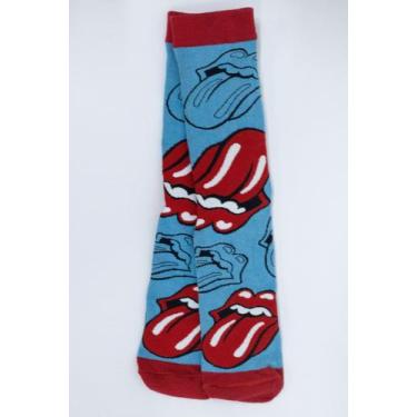 Imagem de Meia Cano Alto The Rolling Stones Bocas - PITICAS, Unico, Única