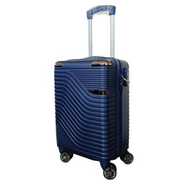Imagem de Mala De Bordo Abs Azul Compacta Rodinhas 360 Até 18Kg - MODELO2AZULTAM
