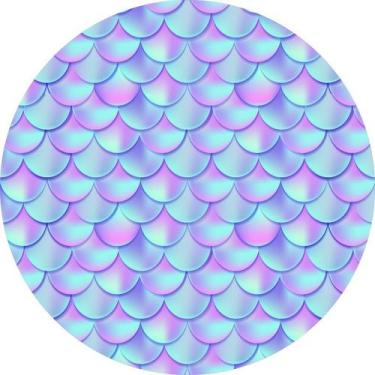 Imagem de Painel de Lona Redondo Fundo Do Mar Escamas 04 - Fabrika De Festa, 180